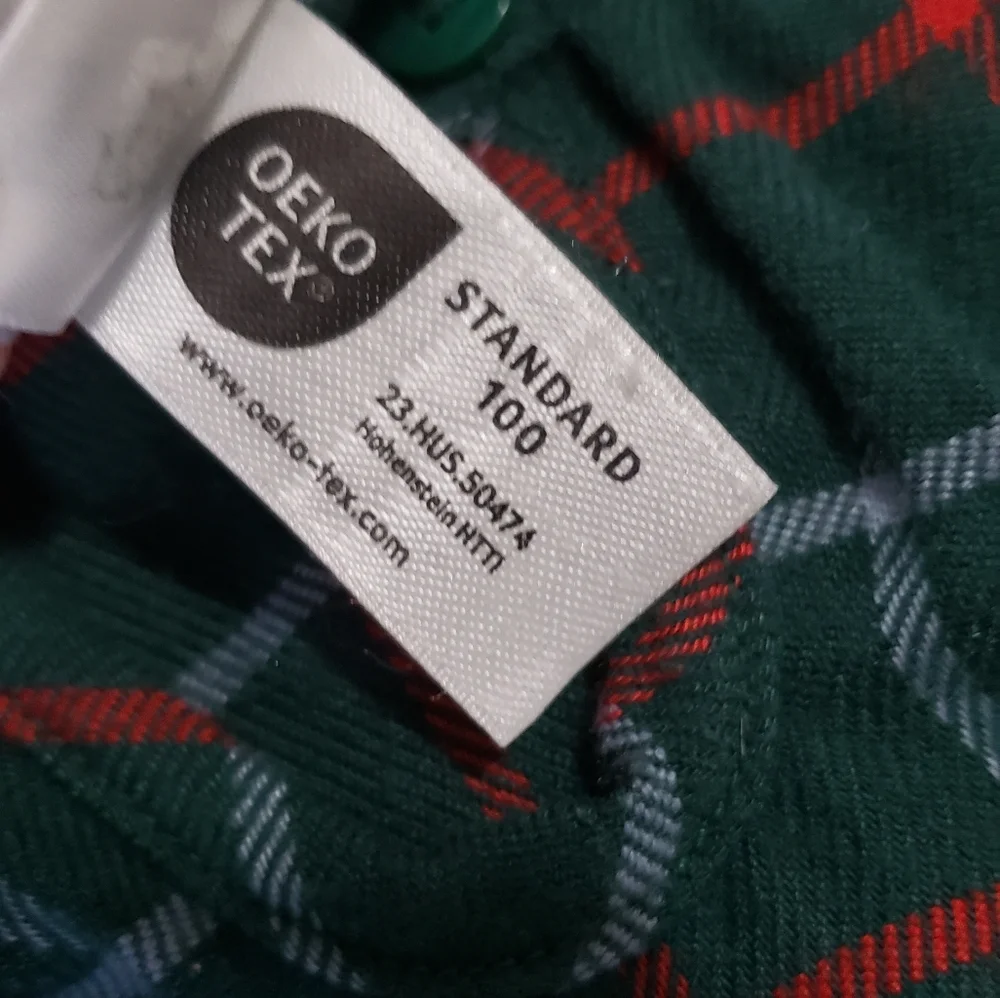 Hanna Andersson Green Plaid Nightgown Christmas Holiday Cabin Size 8 130cm